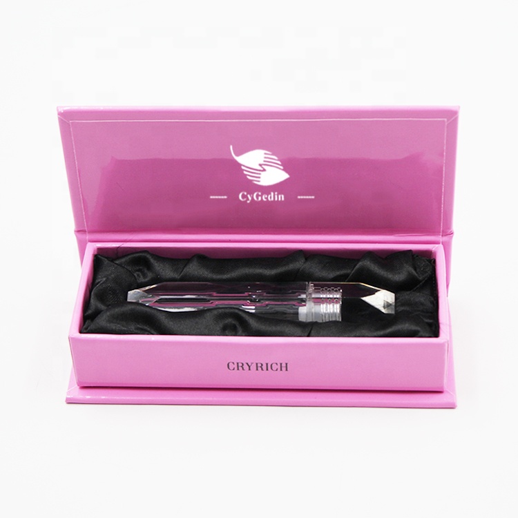 Luxury Custom Printed Pink Rigid Cardboard Lipstick Packaging Book Shaped Box With Velvet