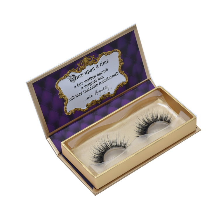 Brand Cosmetic Lashes Packaging Custom Wholesale Rigid Cardboard Flip Lid Eyelash Boxes