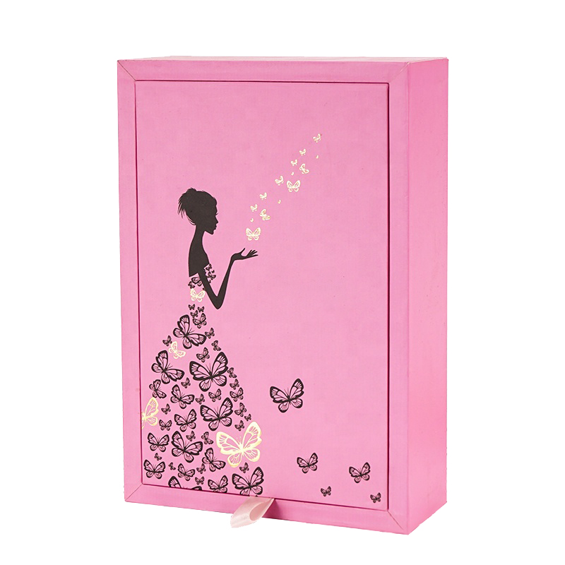 Private Label Perfume Packaging Custom Luxury Pink Cardboard Book Shaped Box