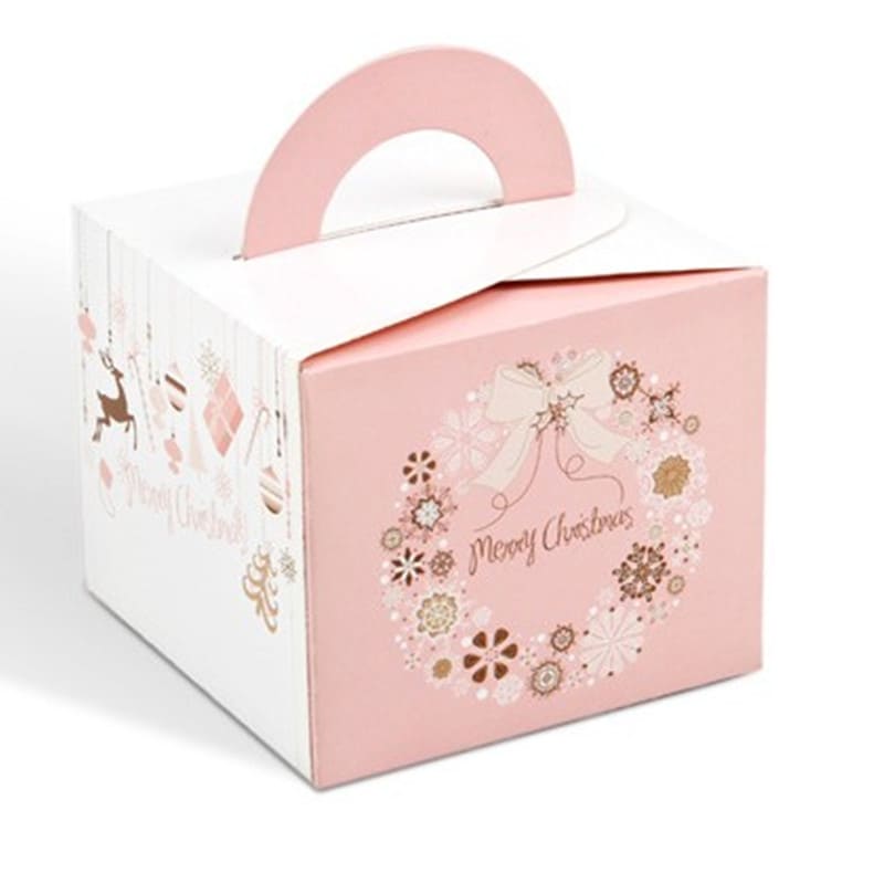 Custom Made Wholesale Cake Packaging Window Box With Handle 