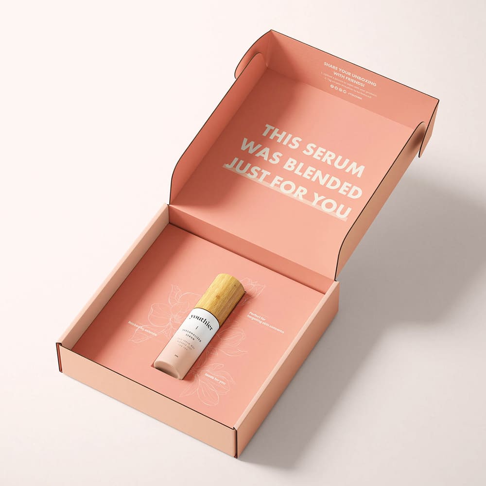Custom Printed Lip Gloss Packaging Pink Luxury Lipstick Cardboard Gift Box With Insert