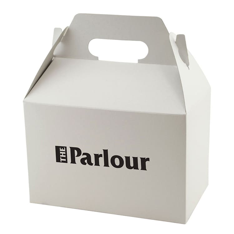 Custom Made Wholesale Portable Gift Packaging Gable Boxes For Pet Pastry.