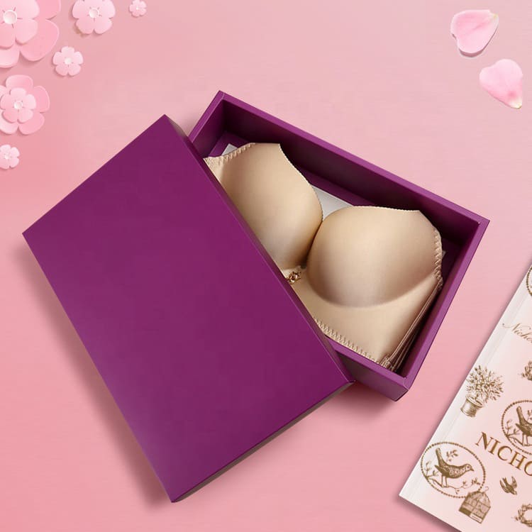 Custom Made Women Underwear Packaging Two Piece Lid And Base Boxes