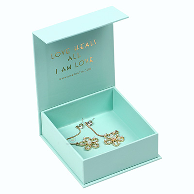 Custom Printed Jewellery Packaging Rigid Cardboard Jewelry Earring Flip Lip Gift Boxes With Logo