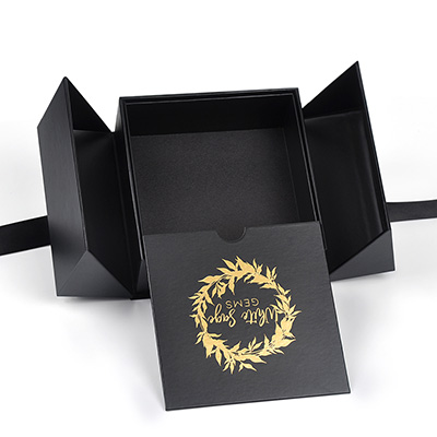 Jewellery Creative Design Packaging Company Custom Double Open Flip Lid Cardboard Boxes.