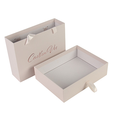 Custom Portable Pink Cardboard Apparel Packaging Luxury Design Clothing Drawer Gift Box