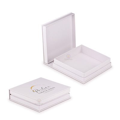 Wholesale Custom Pure White Chocolate Packaging Flip Lid Cardboard Boxes With Logo