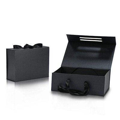 Collapsible Rigid Cardboard Custom Luxury Portable Flat Folding Gift Box for Clothing Retail