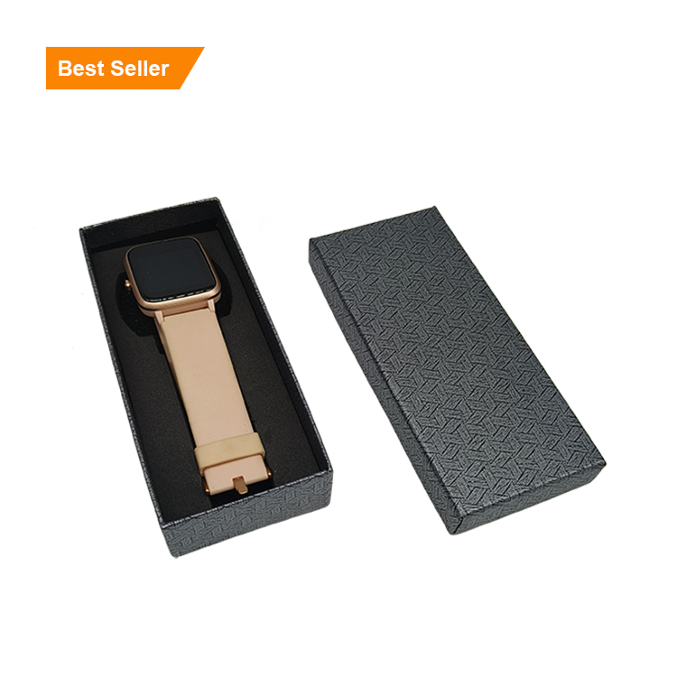 Low MOQ Cheap Custom Black Paper Watch Storage Box Watch Packing Boxes Cases Cajas Para Reloj