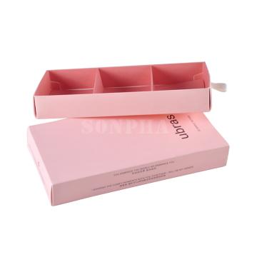 Eco-friendly Luxury pink Rectangle Drawer Box Cloth Dress Sock Packaging Woman Wig Hair Extension Storage apparel drawer Paper 