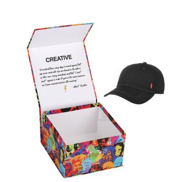 Manufacturer Custom Design Rigid Cardboard Folding Baseball Cap Gift Box